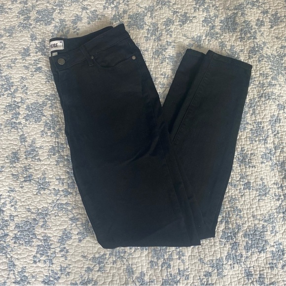 PAIGE Verdugo Ultra Skinny Black Shadow Jeans Size 30/10 - Picture 1 of 13